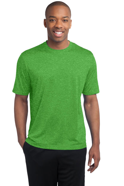 Sport-Tek Heather Contender Tee. ST360 Turf Green Heather