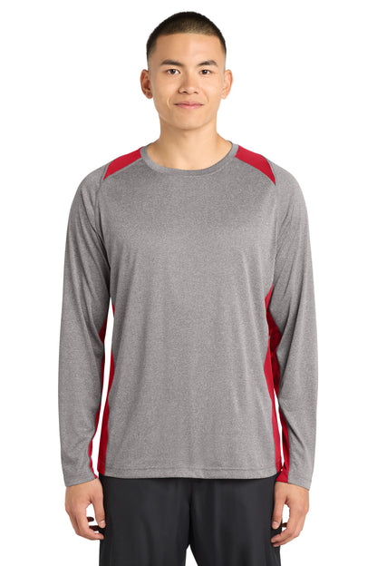 Sport-Tek Long Sleeve Heather Colorblock Contender Tee ST361LS