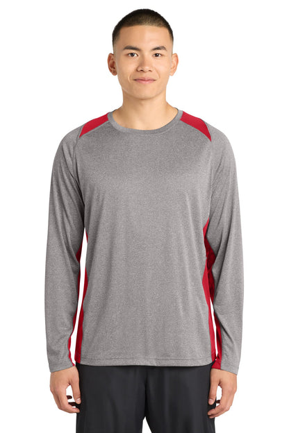 Sport-Tek Long Sleeve Heather Colorblock Contender Tee ST361LS