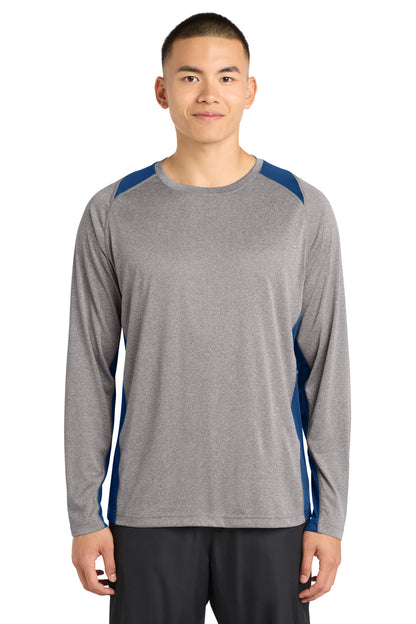 Sport-Tek Long Sleeve Heather Colorblock Contender Tee ST361LS