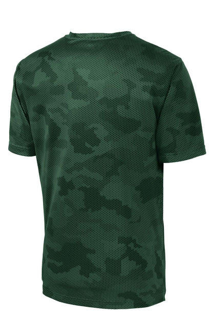Sport-Tek CamoHex Tee. ST370 Forest Green