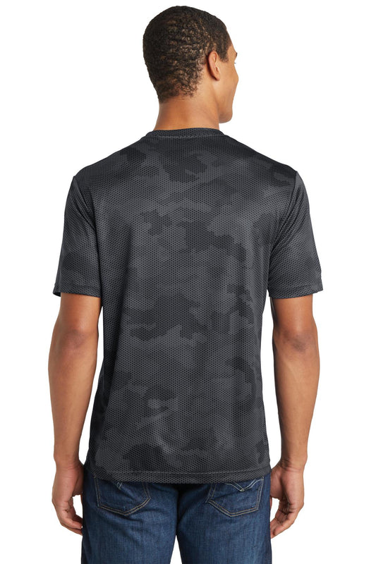 Sport-Tek CamoHex Tee. ST370 Iron Grey
