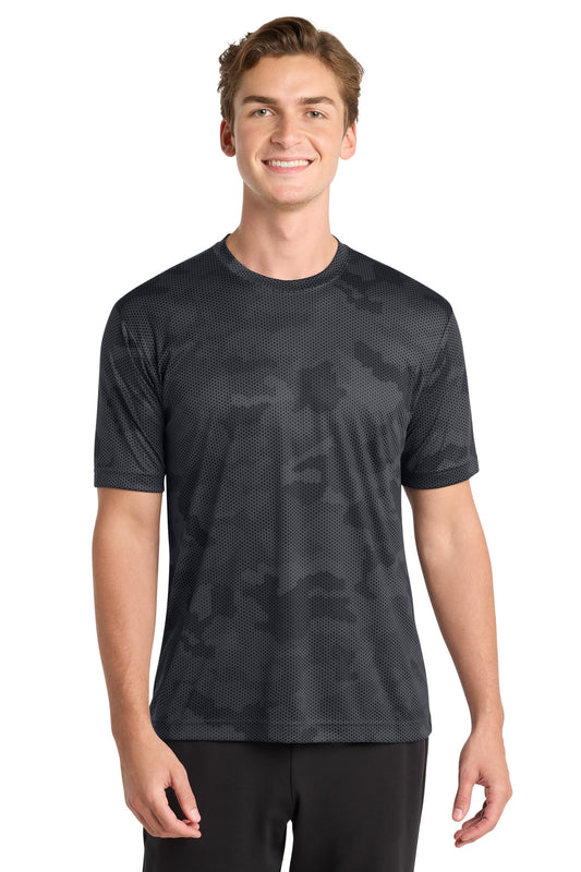 Sport-Tek CamoHex Tee ST370 Iron Grey