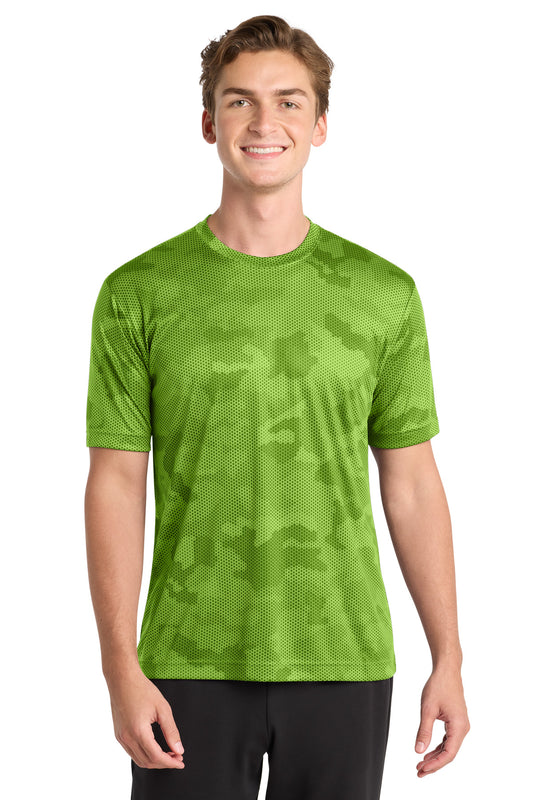 Sport-Tek CamoHex Tee ST370 Lime Shock
