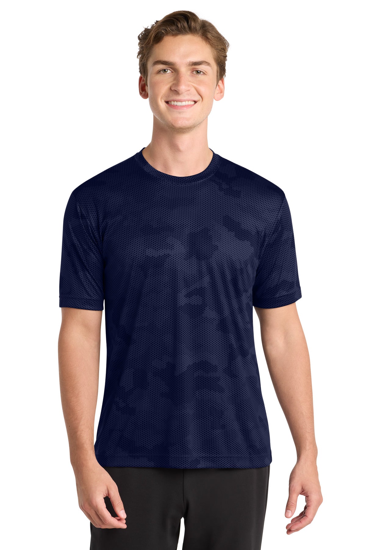 Sport-Tek CamoHex Tee ST370 True Navy
