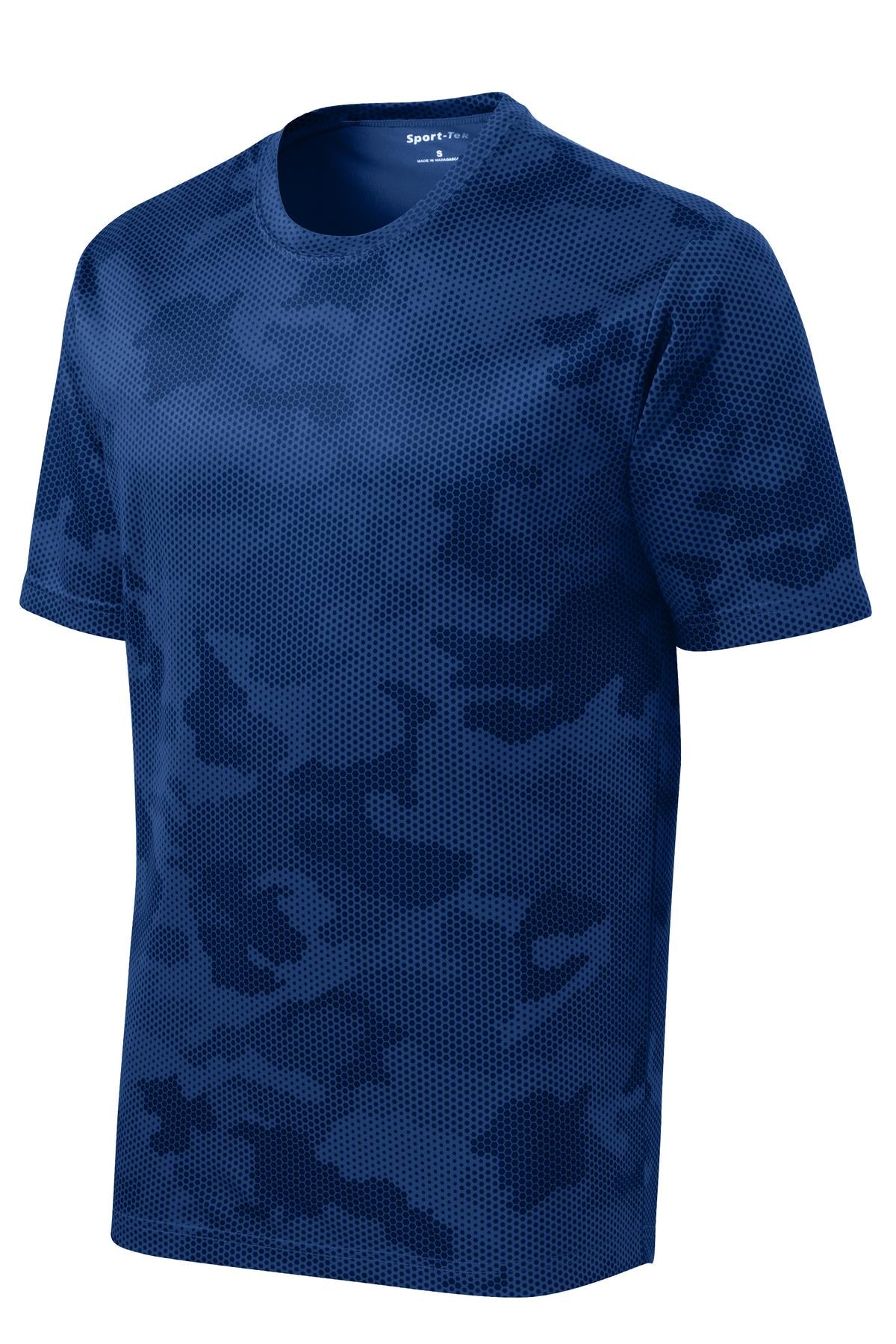 Sport-Tek CamoHex Tee. ST370 True Royal
