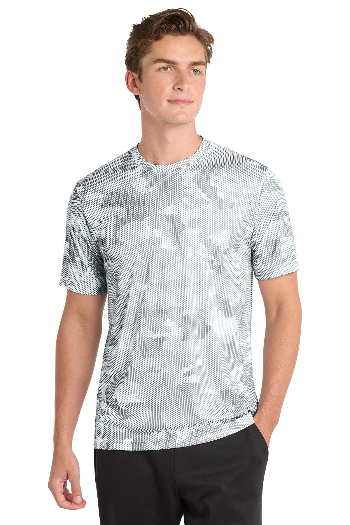 Sport-Tek CamoHex Tee ST370 White
