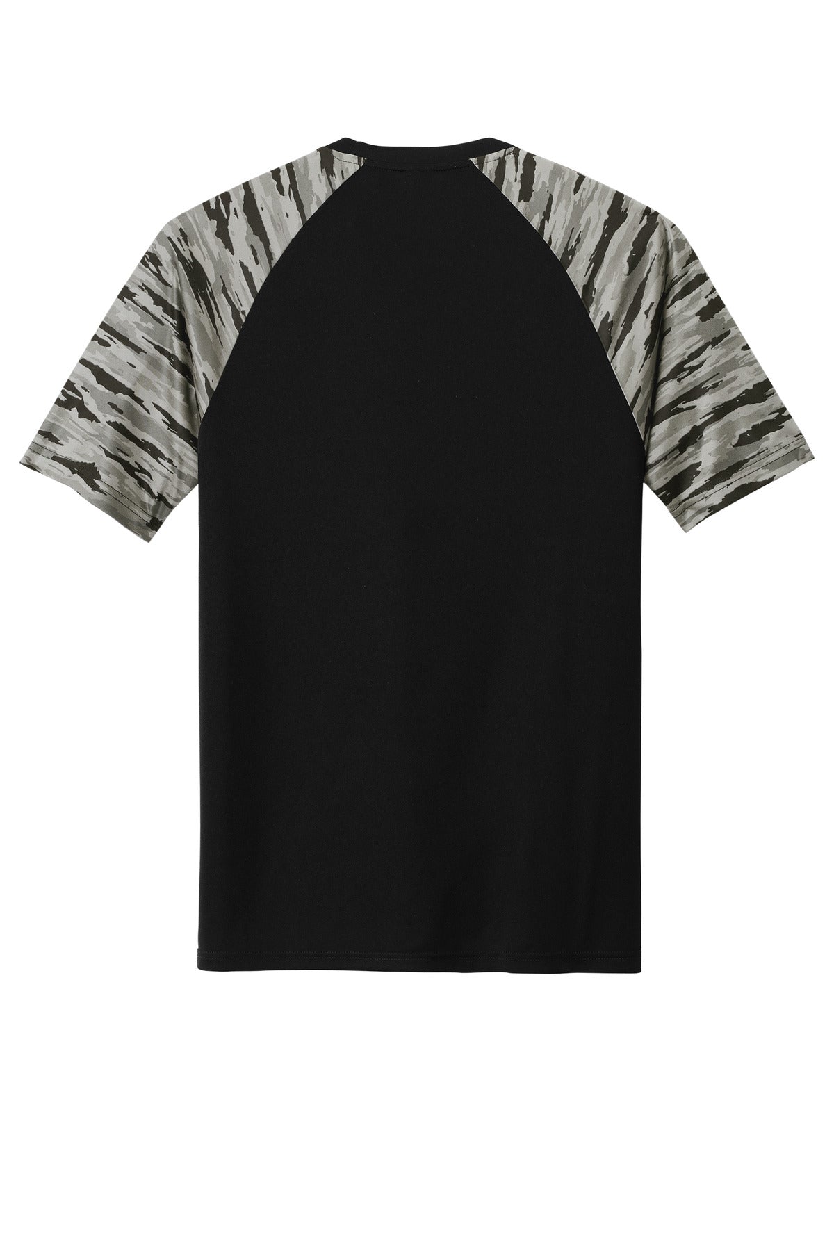 Sport-Tek Drift Camo Colorblock Tee ST376 Black