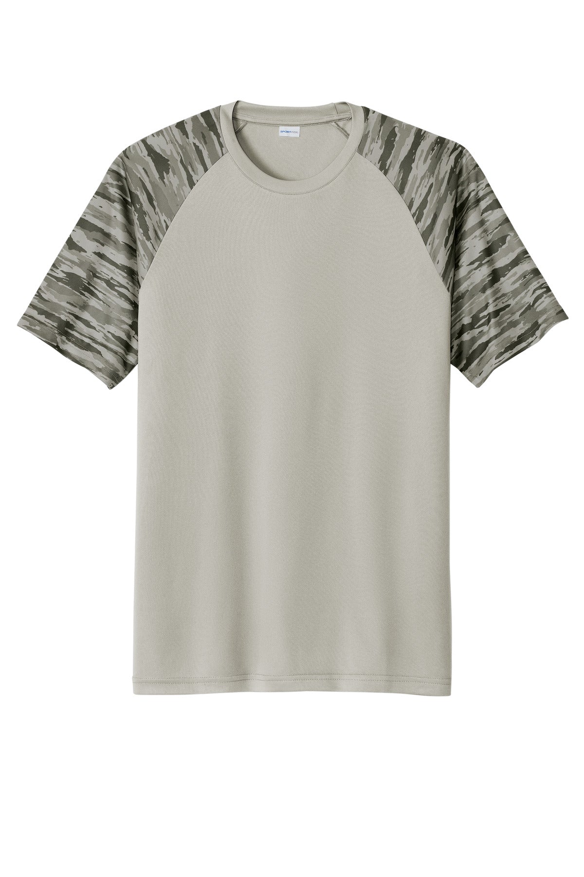 Sport-Tek Drift Camo Colorblock Tee ST376 Silver