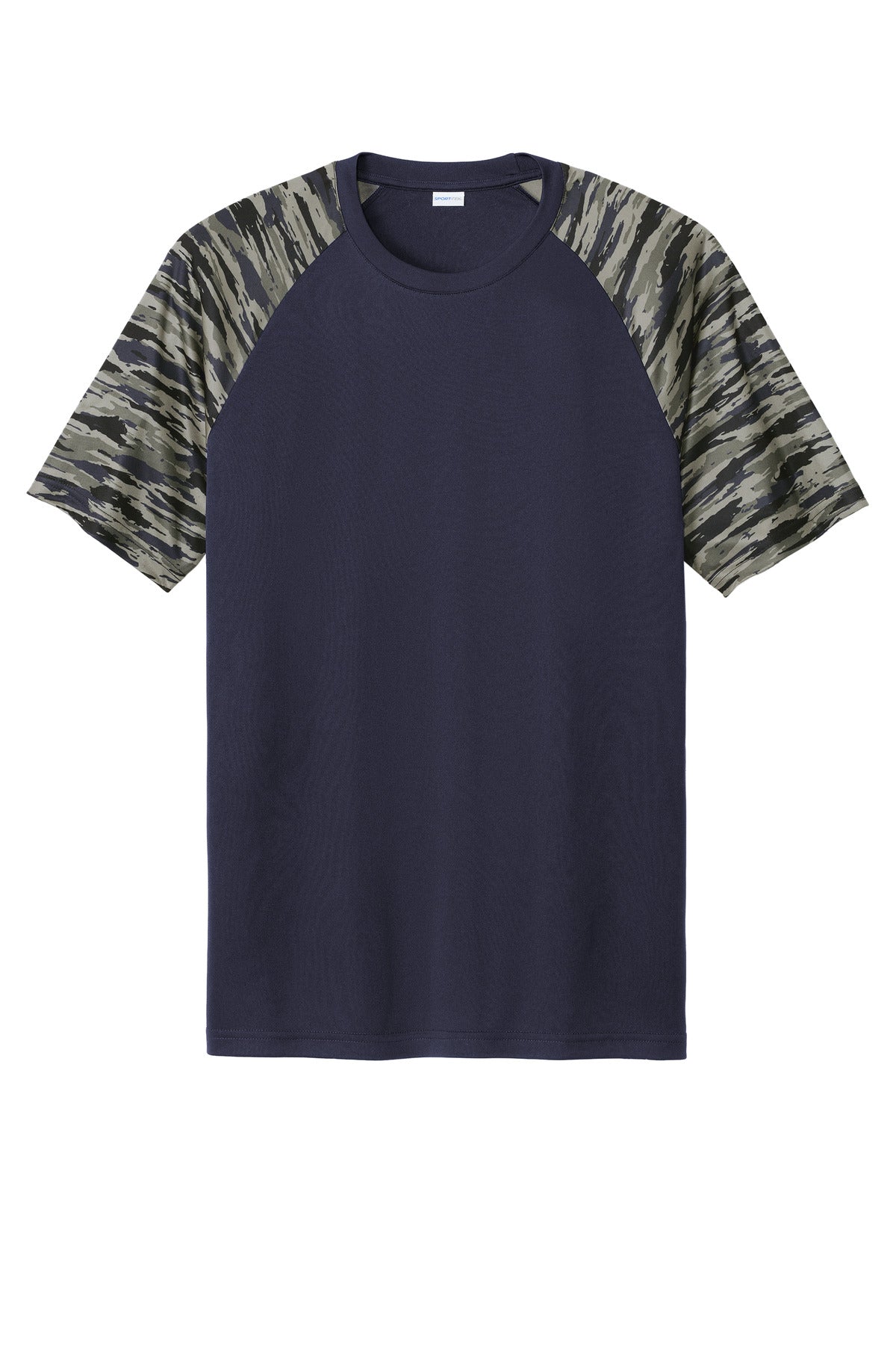 Sport-Tek Drift Camo Colorblock Tee ST376 True Navy
