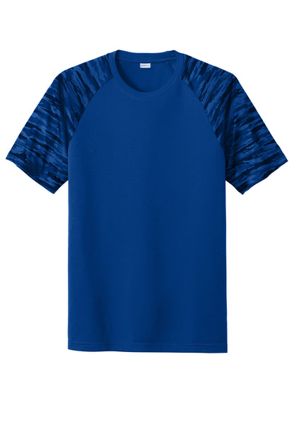 Sport-Tek Drift Camo Colorblock Tee ST376 True Royal