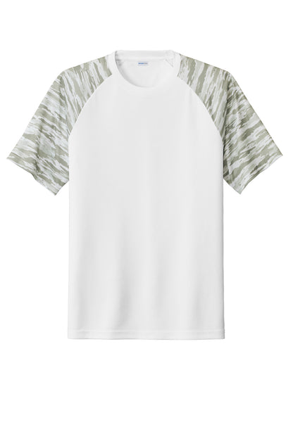 Sport-Tek Drift Camo Colorblock Tee ST376 White