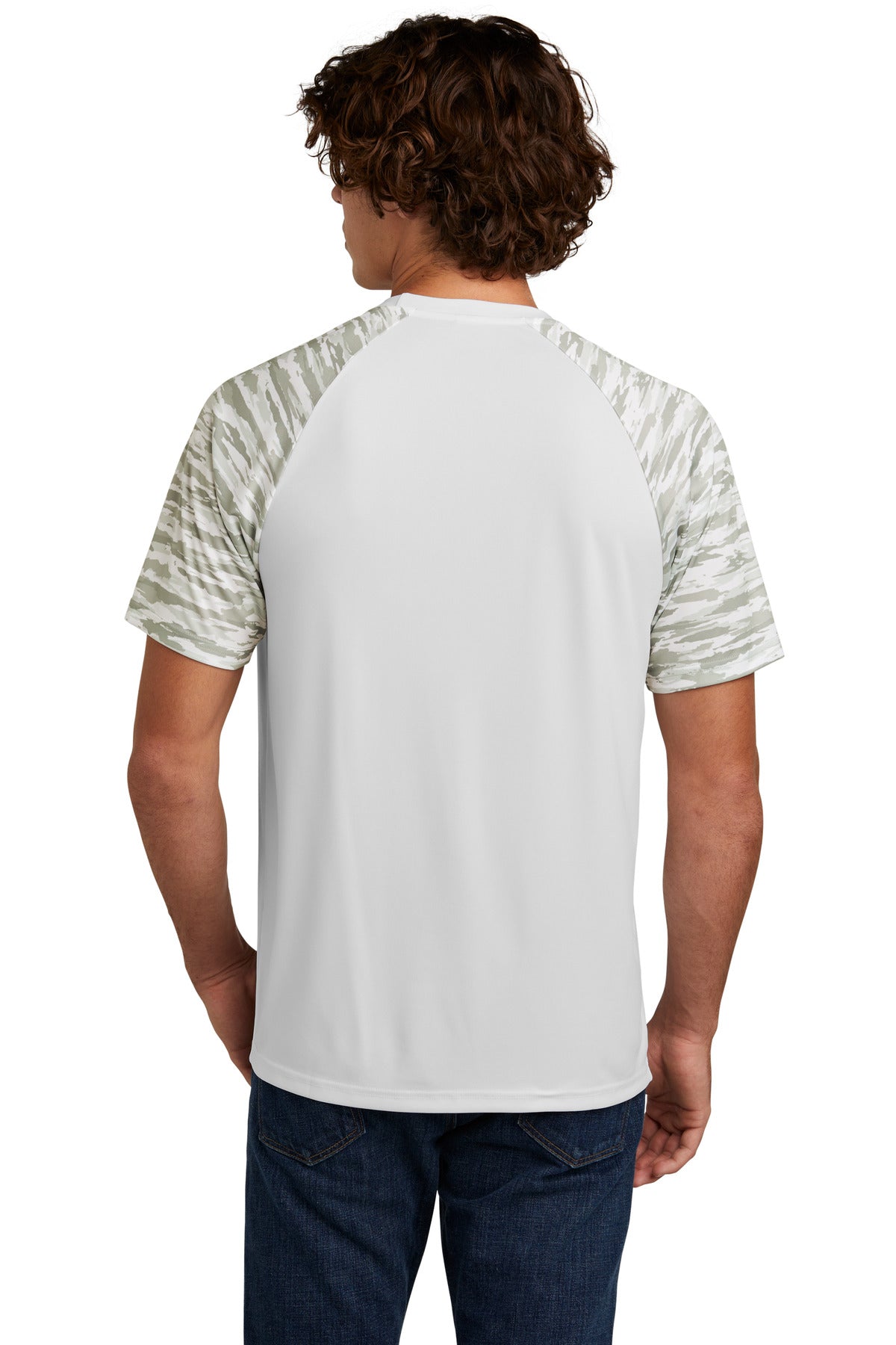Sport-Tek Drift Camo Colorblock Tee ST376 White
