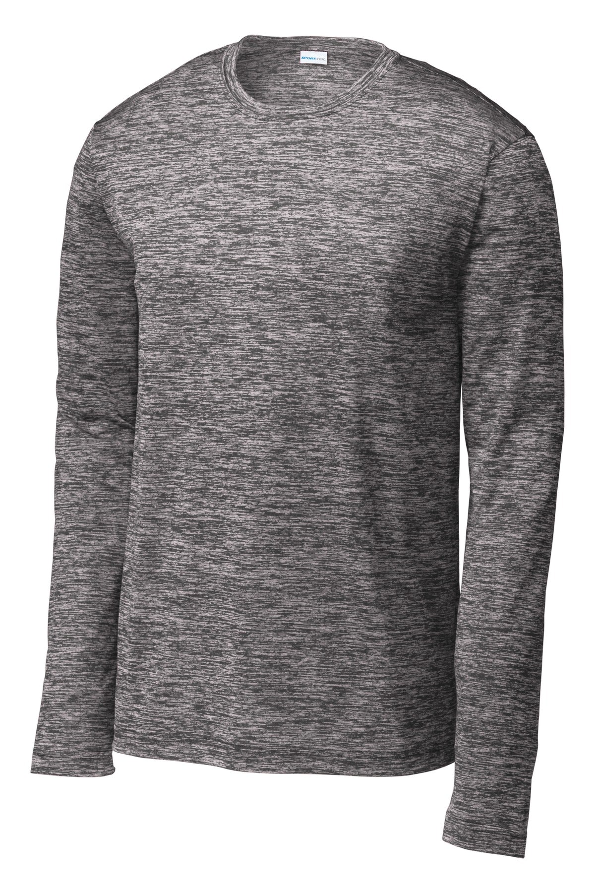 Sport-Tek  PosiCharge  Long Sleeve Electric Heather Tee. ST390LS Black Electric