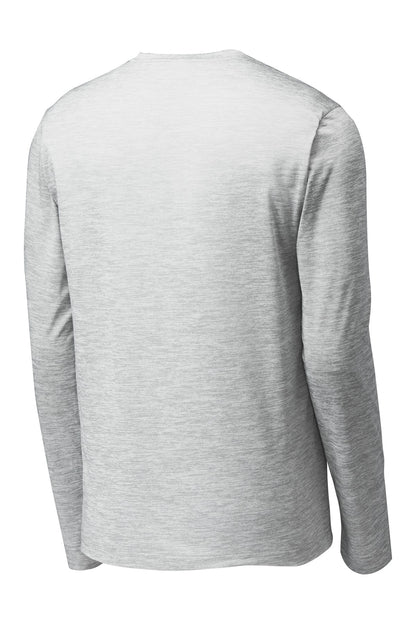 Sport-Tek  PosiCharge  Long Sleeve Electric Heather Tee. ST390LS Silver Electric