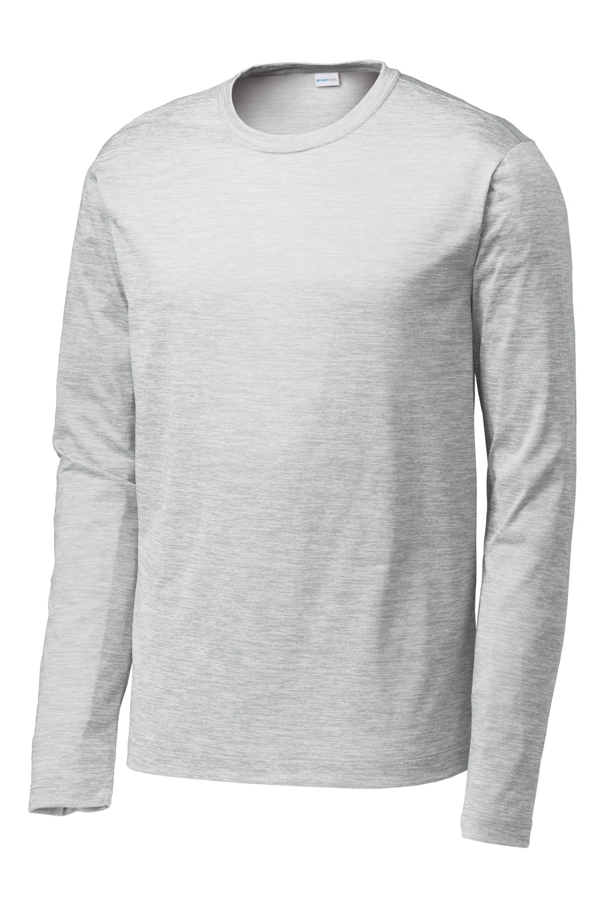 Sport-Tek  PosiCharge  Long Sleeve Electric Heather Tee. ST390LS Silver Electric