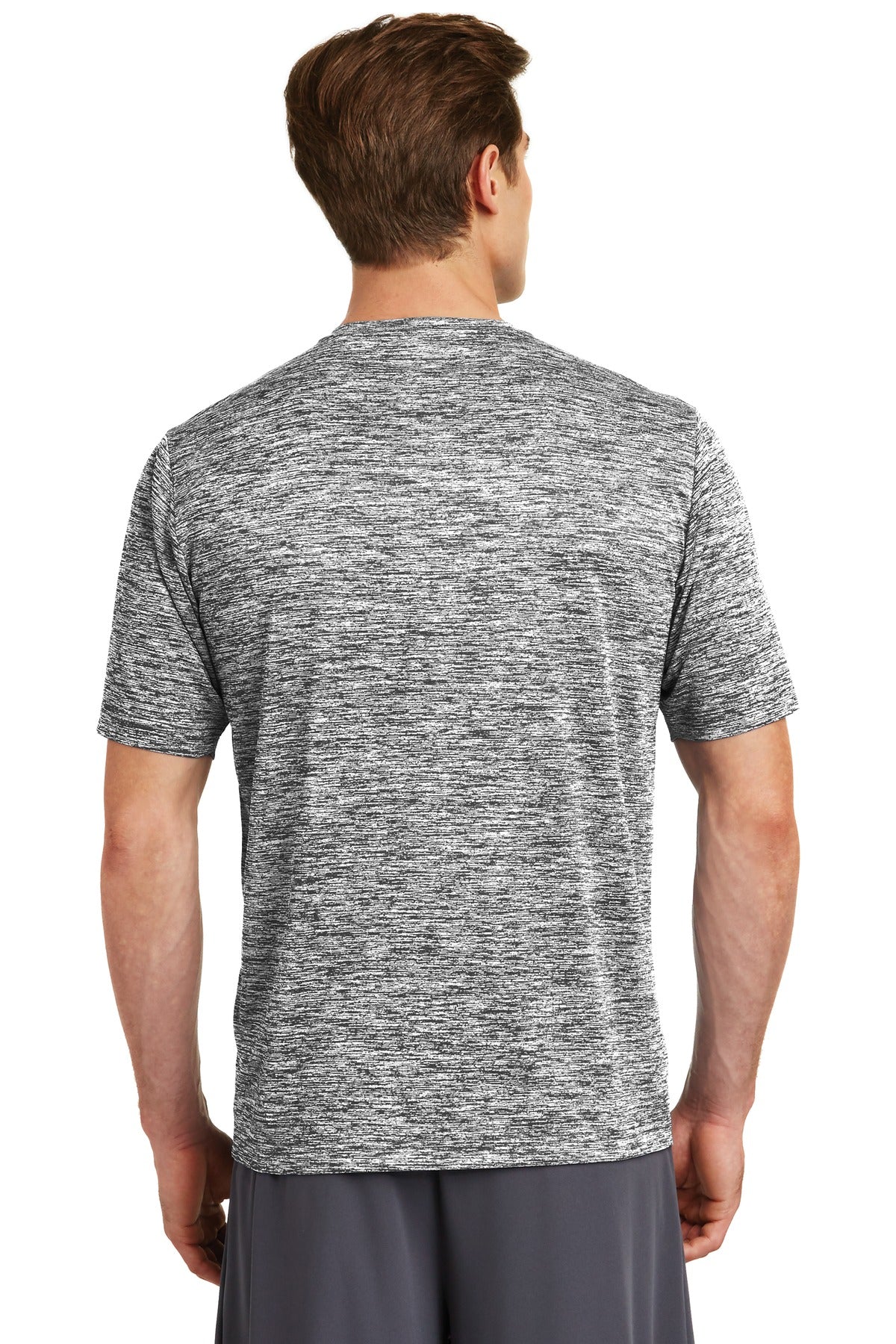 Sport-Tek PosiCharge Electric Heather Tee. ST390 Black Electric