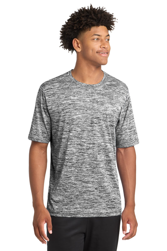 Sport-Tek PosiCharge Electric Heather Tee ST390 Black Electric