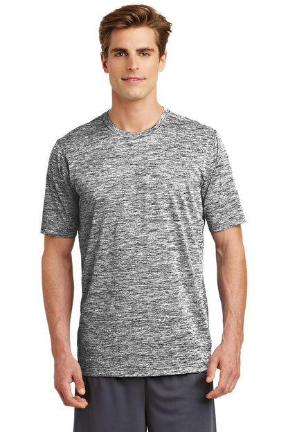 Sport-Tek PosiCharge Electric Heather Tee. ST390 Black Electric
