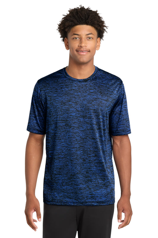 Sport-Tek PosiCharge Electric Heather Tee ST390 Dark Royal-Black Electric