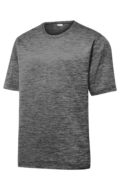 Sport-Tek PosiCharge Electric Heather Tee. ST390 Grey-Black Electric
