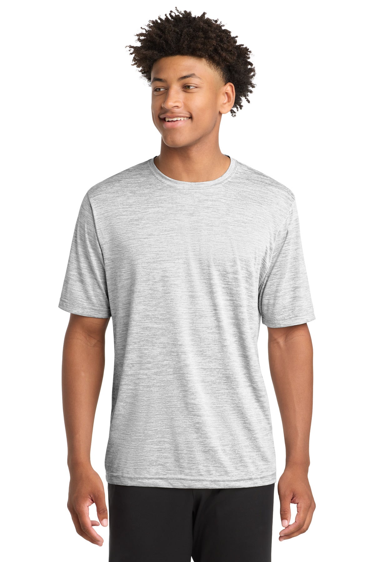 Sport-Tek PosiCharge Electric Heather Tee ST390 Silver Electric