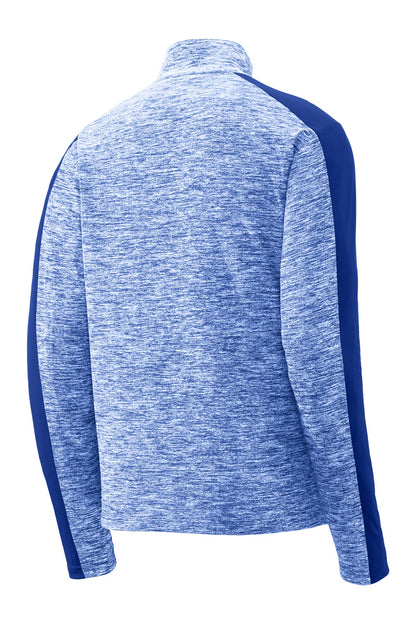 Sport-Tek PosiCharge Electric Heather Colorblock 1/4-Zip Pullover. ST397 True Royal Electric/ True Royal