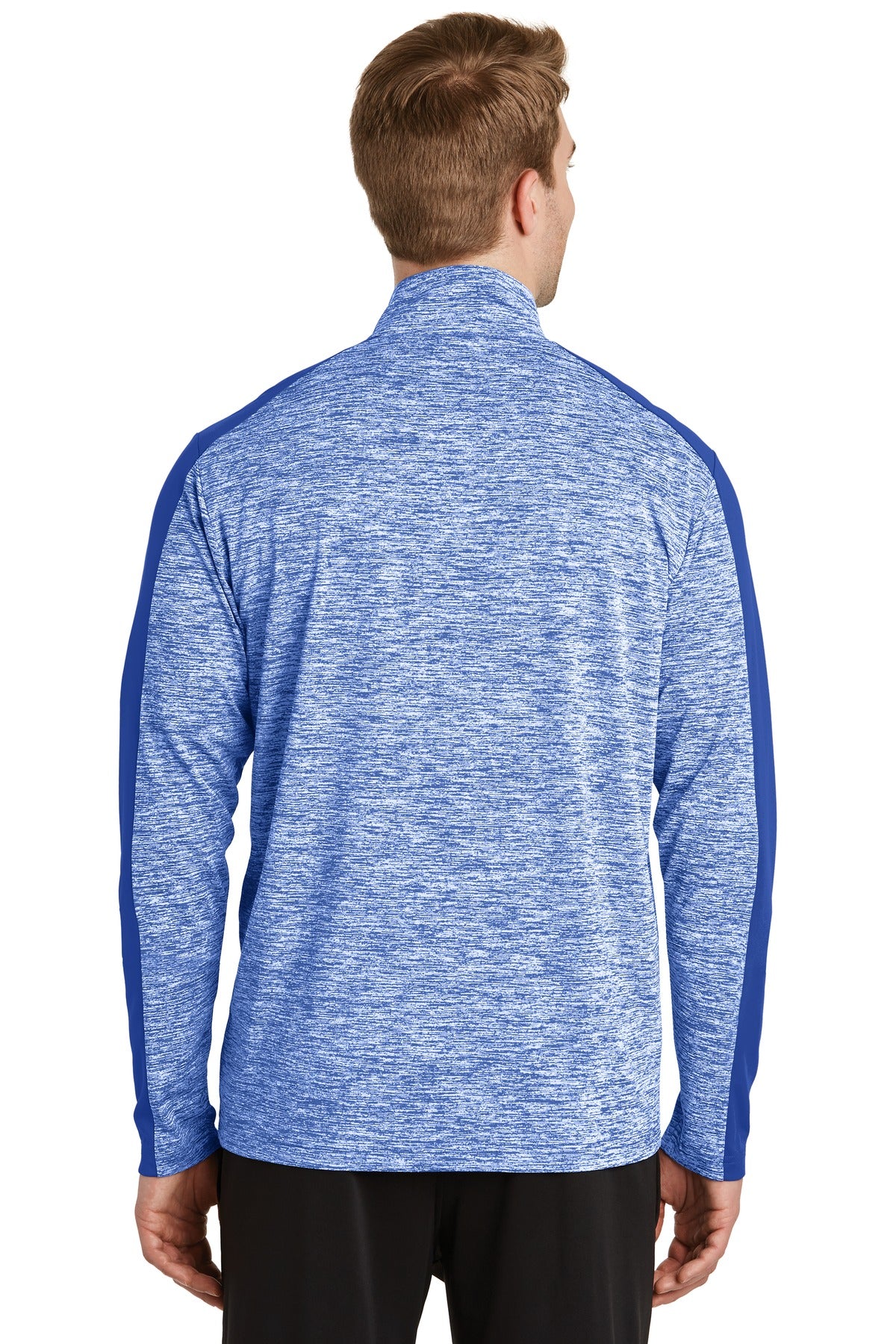 Sport-Tek PosiCharge Electric Heather Colorblock 1/4-Zip Pullover. ST397 True Royal Electric/ True Royal