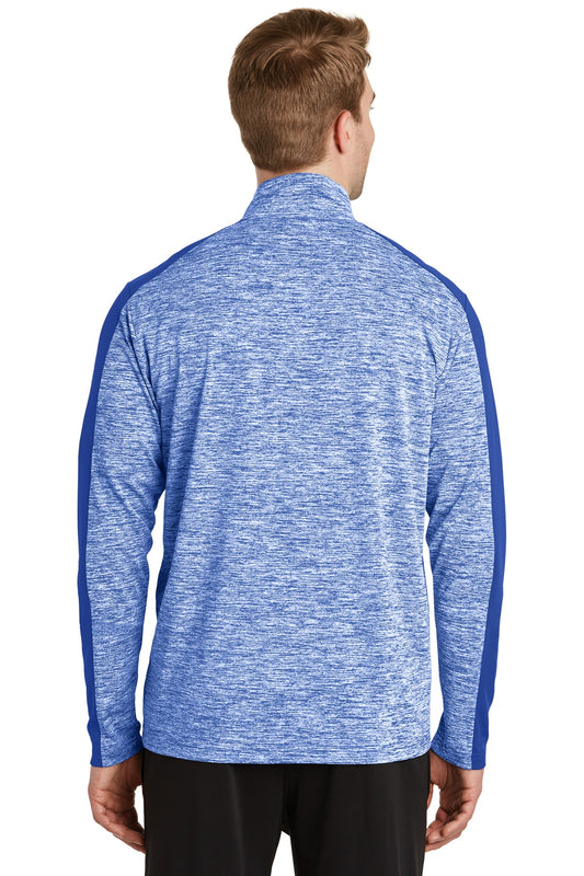 Sport-Tek PosiCharge Electric Heather Colorblock 1/4-Zip Pullover. ST397 True Royal Electric/ True Royal
