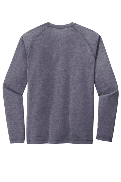 Sport-Tek  PosiCharge  Long Sleeve Tri-Blend Wicking Raglan Tee ST400LS True Navy Heather