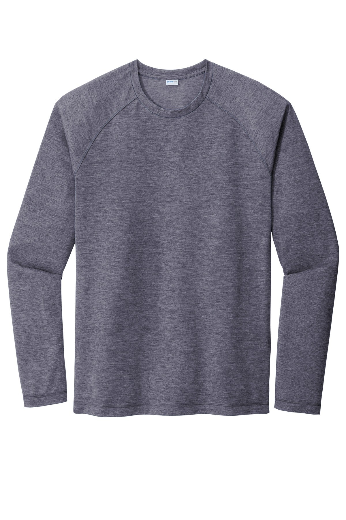 Sport-Tek  PosiCharge  Long Sleeve Tri-Blend Wicking Raglan Tee ST400LS True Navy Heather