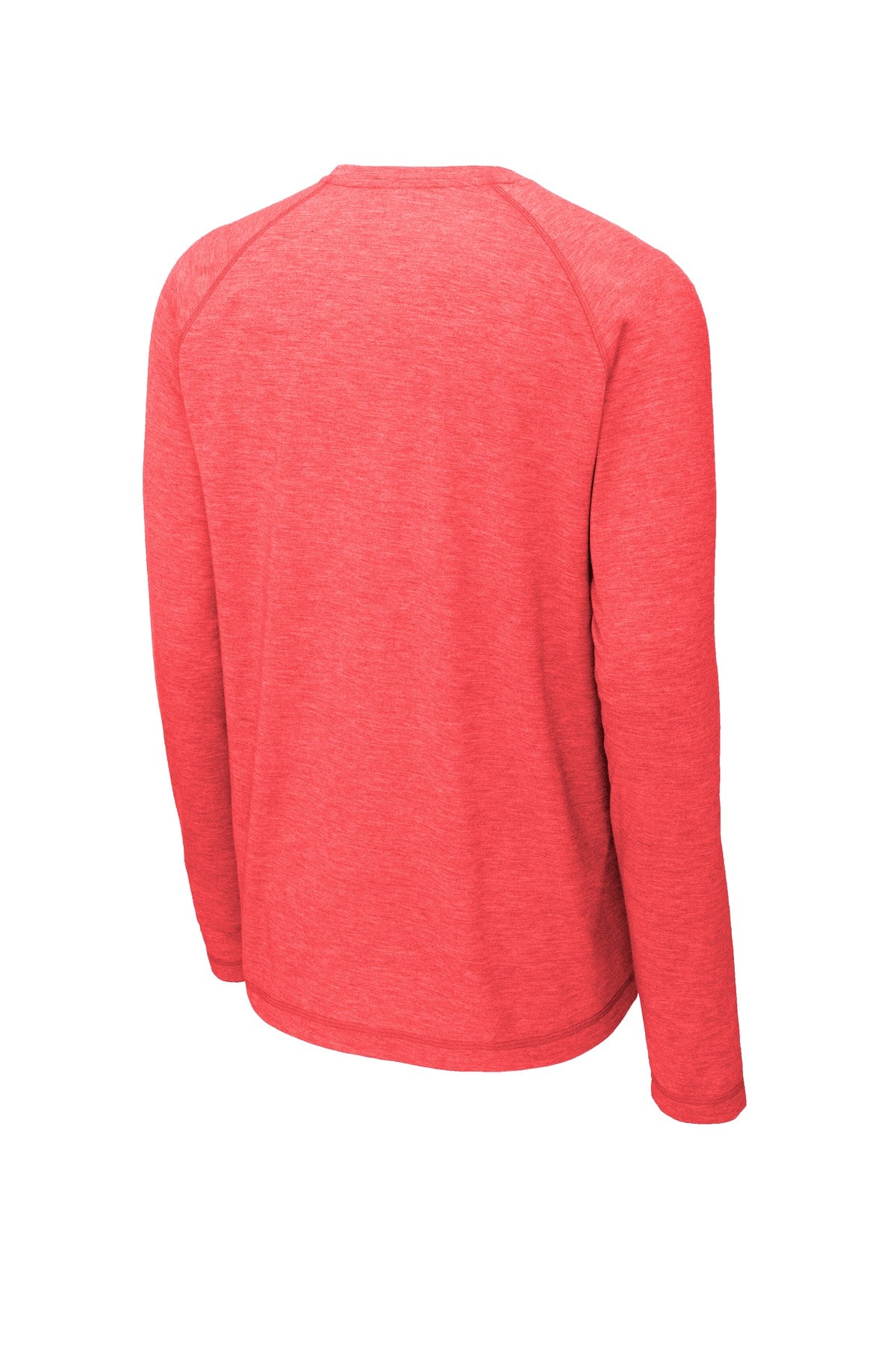 Sport-Tek  PosiCharge  Long Sleeve Tri-Blend Wicking Raglan Tee ST400LS True Red Heather