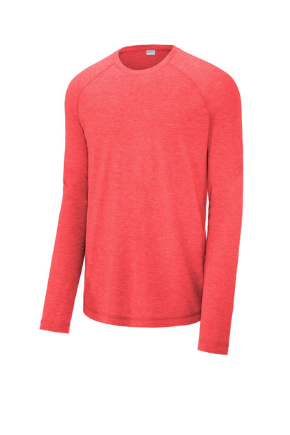 Sport-Tek  PosiCharge  Long Sleeve Tri-Blend Wicking Raglan Tee ST400LS True Red Heather