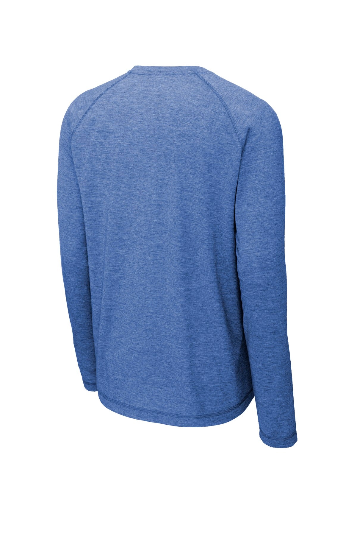 Sport-Tek  PosiCharge  Long Sleeve Tri-Blend Wicking Raglan Tee ST400LS True Royal Heather