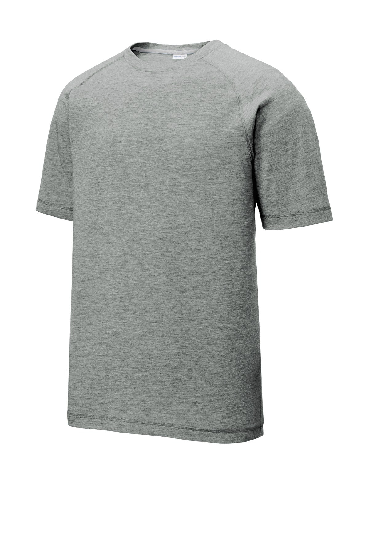 Sport-Tek  PosiCharge  Tri-Blend Wicking Raglan Tee. ST400 Dark Grey Heather