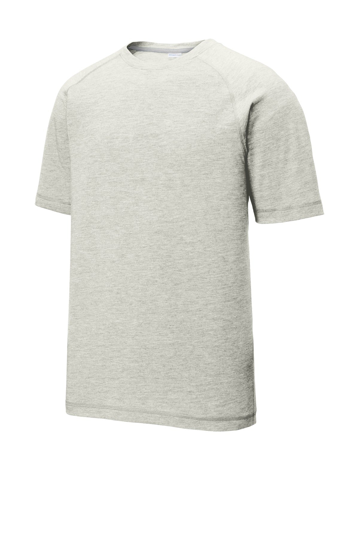 Sport-Tek  PosiCharge  Tri-Blend Wicking Raglan Tee. ST400 Light Grey Heather