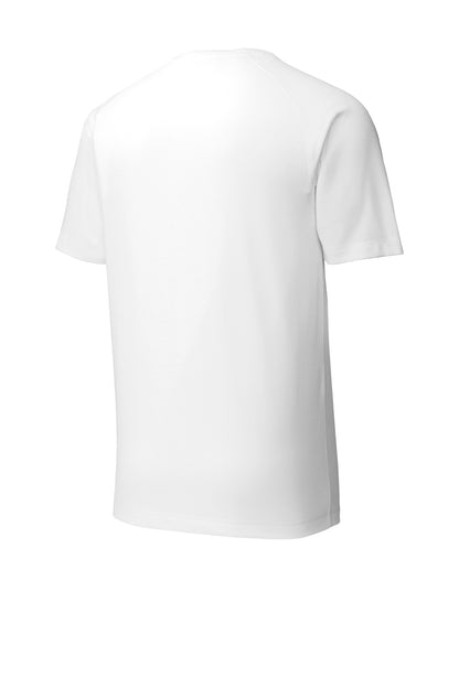 Sport-Tek  PosiCharge  Tri-Blend Wicking Raglan Tee. ST400 White Triad Solid