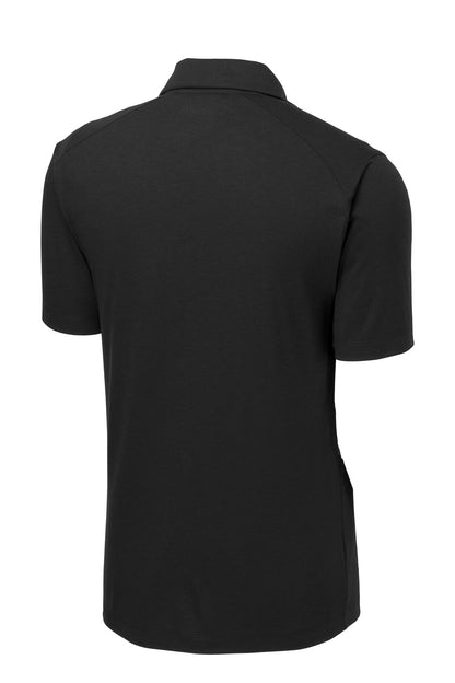 Sport-Tek  PosiCharge  Tri-Blend Wicking Polo. ST405 Black Triad Solid