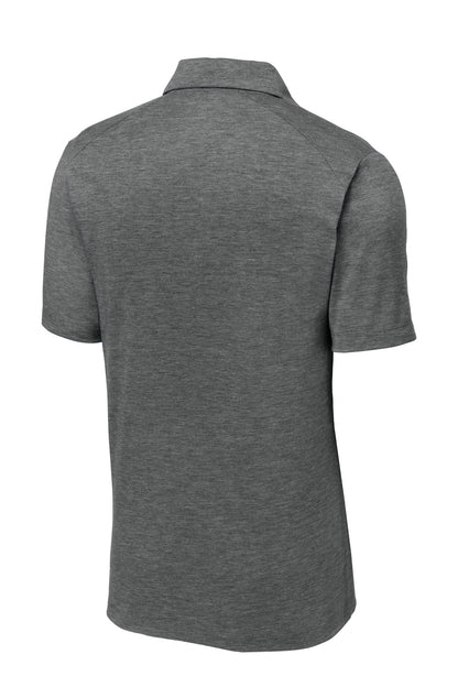 Sport-Tek  PosiCharge  Tri-Blend Wicking Polo. ST405 Dark Grey Heather