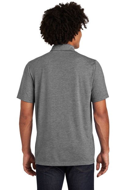 Sport-Tek  PosiCharge  Tri-Blend Wicking Polo. ST405 Dark Grey Heather