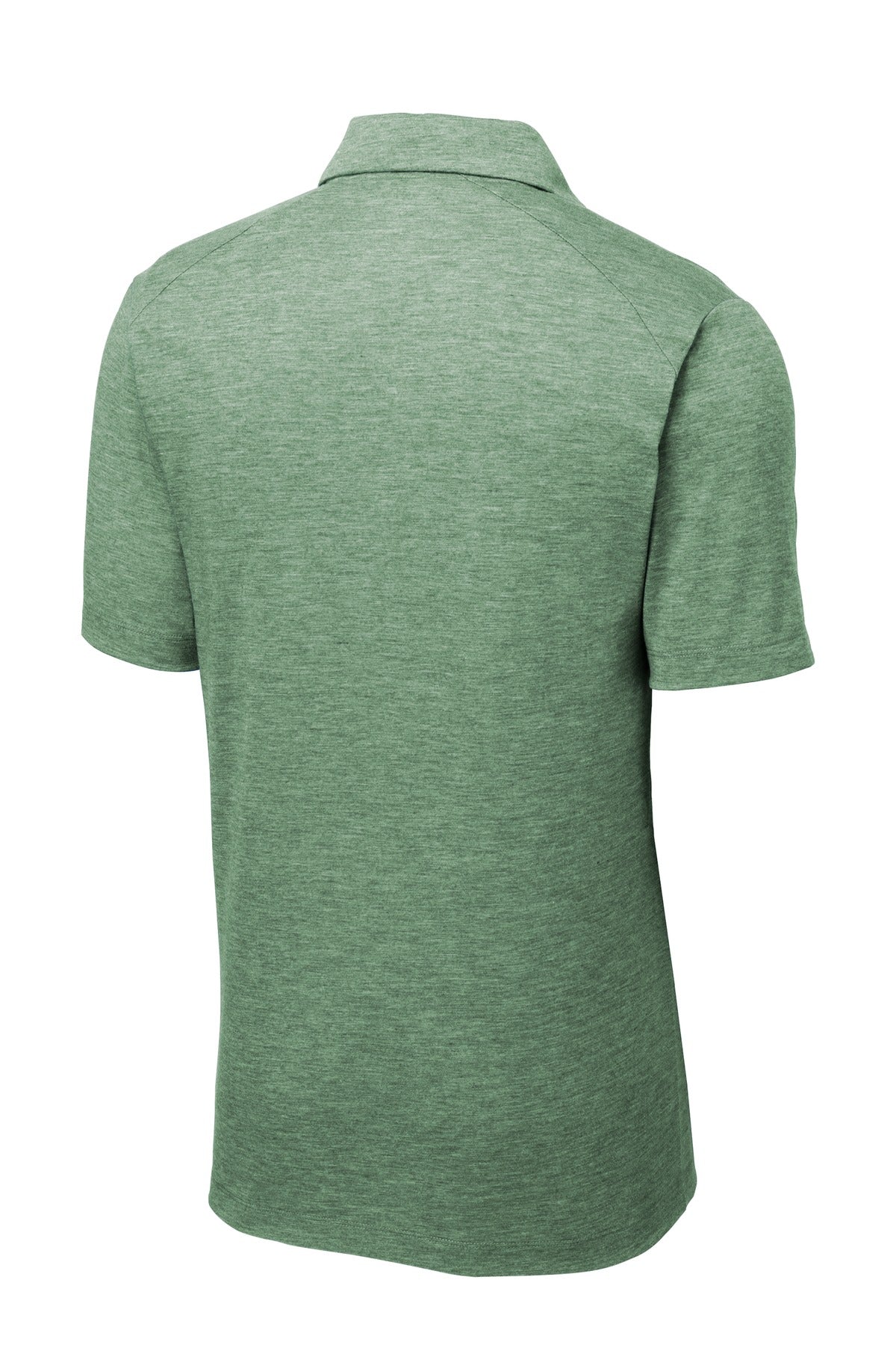 Sport-Tek  PosiCharge  Tri-Blend Wicking Polo. ST405 Forest Green Heather