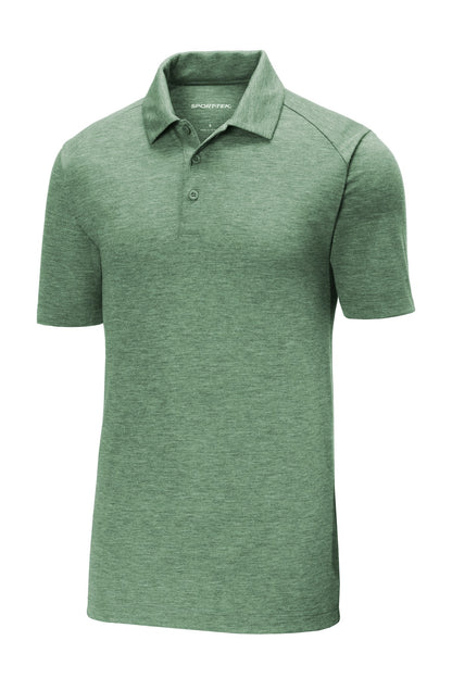 Sport-Tek  PosiCharge  Tri-Blend Wicking Polo. ST405 Forest Green Heather