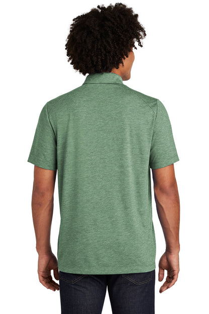Sport-Tek  PosiCharge  Tri-Blend Wicking Polo. ST405 Forest Green Heather