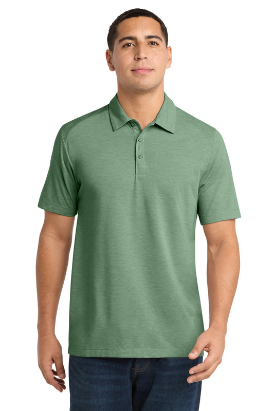 Sport-Tek PosiCharge Tri-Blend Wicking Polo ST405 Forest Green Heather