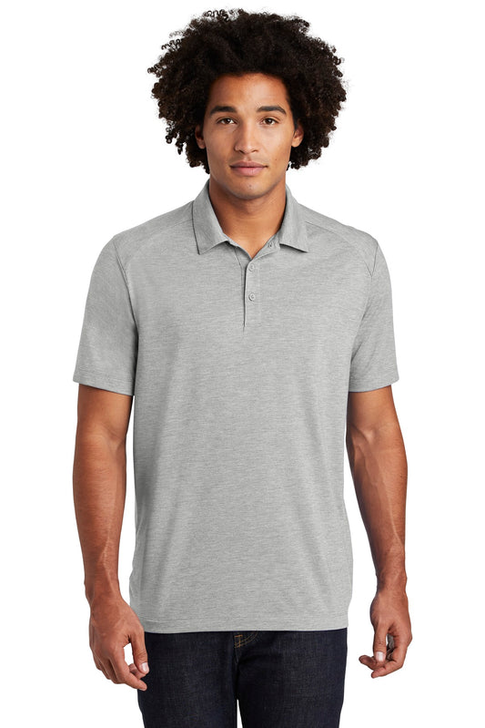Sport-Tek  PosiCharge  Tri-Blend Wicking Polo. ST405 Light Grey Heather