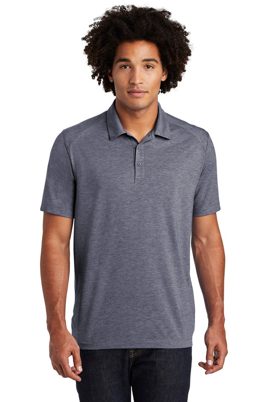 Sport-Tek  PosiCharge  Tri-Blend Wicking Polo. ST405 True Navy Heather