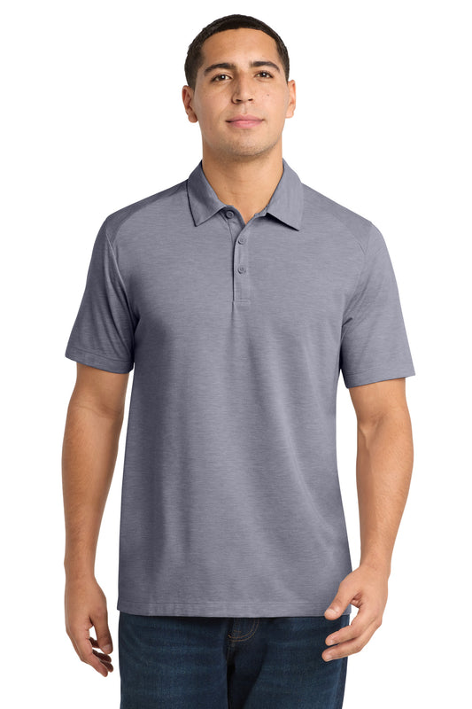 Sport-Tek PosiCharge Tri-Blend Wicking Polo ST405 True Navy Heather