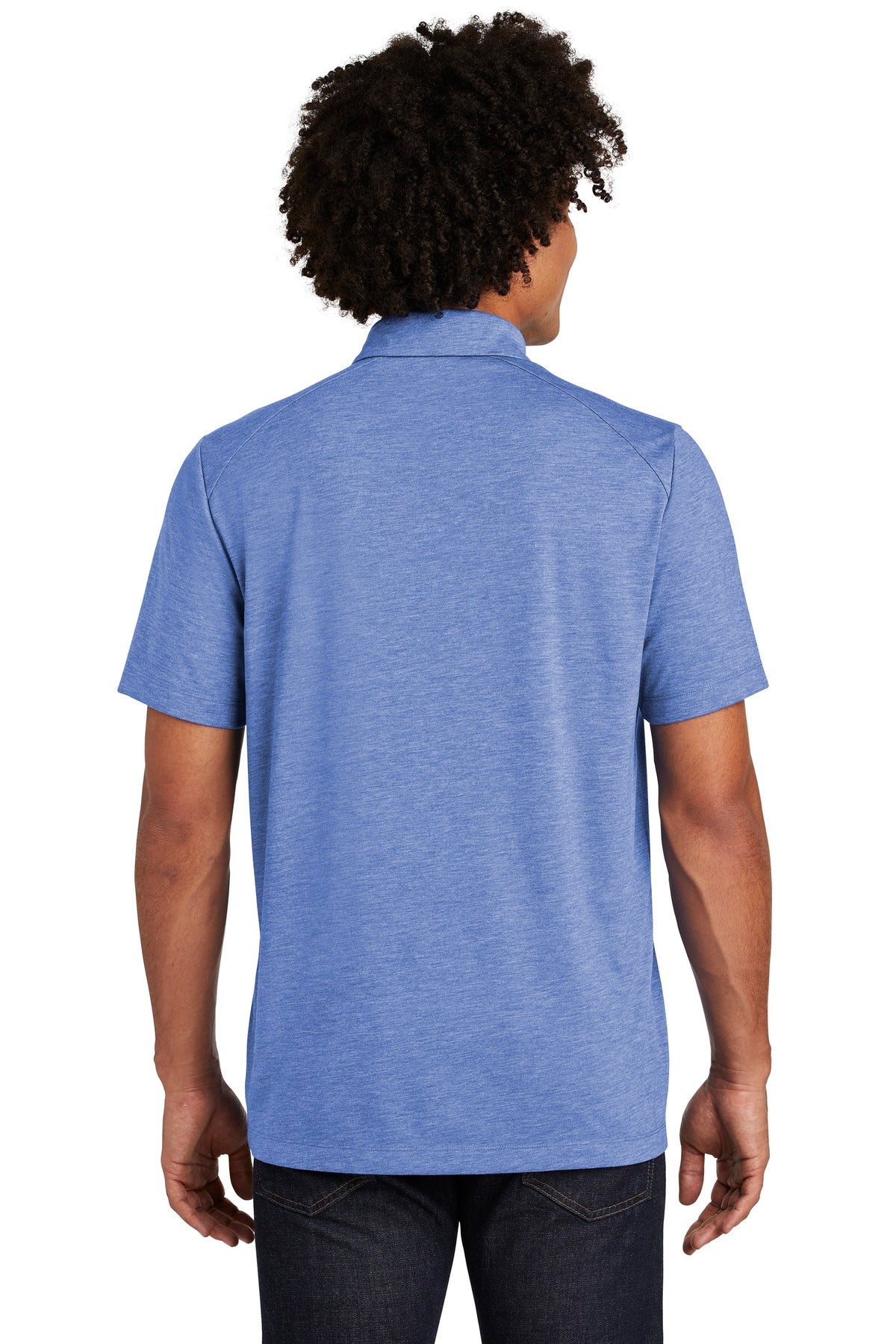 Sport-Tek  PosiCharge  Tri-Blend Wicking Polo. ST405 True Royal Heather