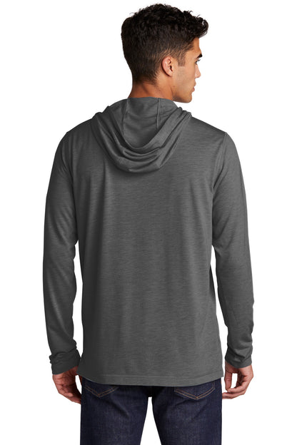 Sport-Tek  PosiCharge  Tri-Blend Wicking Long Sleeve Hoodie ST406 Dark Grey Heather