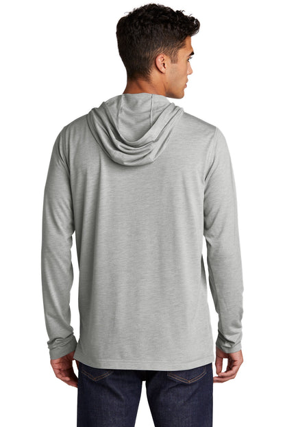 Sport-Tek  PosiCharge  Tri-Blend Wicking Long Sleeve Hoodie ST406 Light Grey Heather